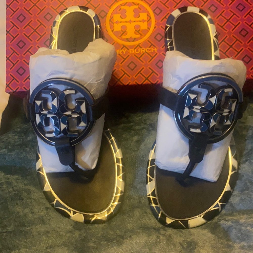 Tory Burch Enamel Miller sandals